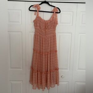 Trixxi Peach Patterned Maxi Dress